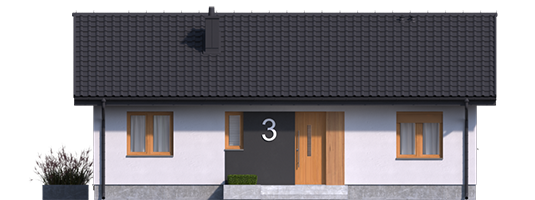 Projekt domu Mini 3 - elewacja frontowa