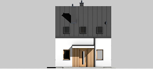 Projekt domu Mini 16 I - elewacja frontowa